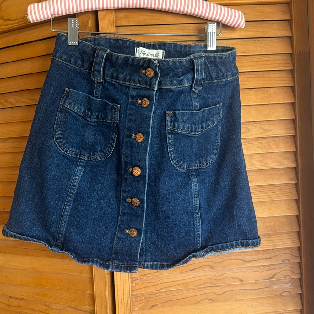 Madewell button denim Jean skirt size 4